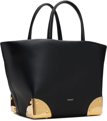 Голяма пазарска чанта sacai Corner Metal Small Tote Bag Черно | S129-01, 1