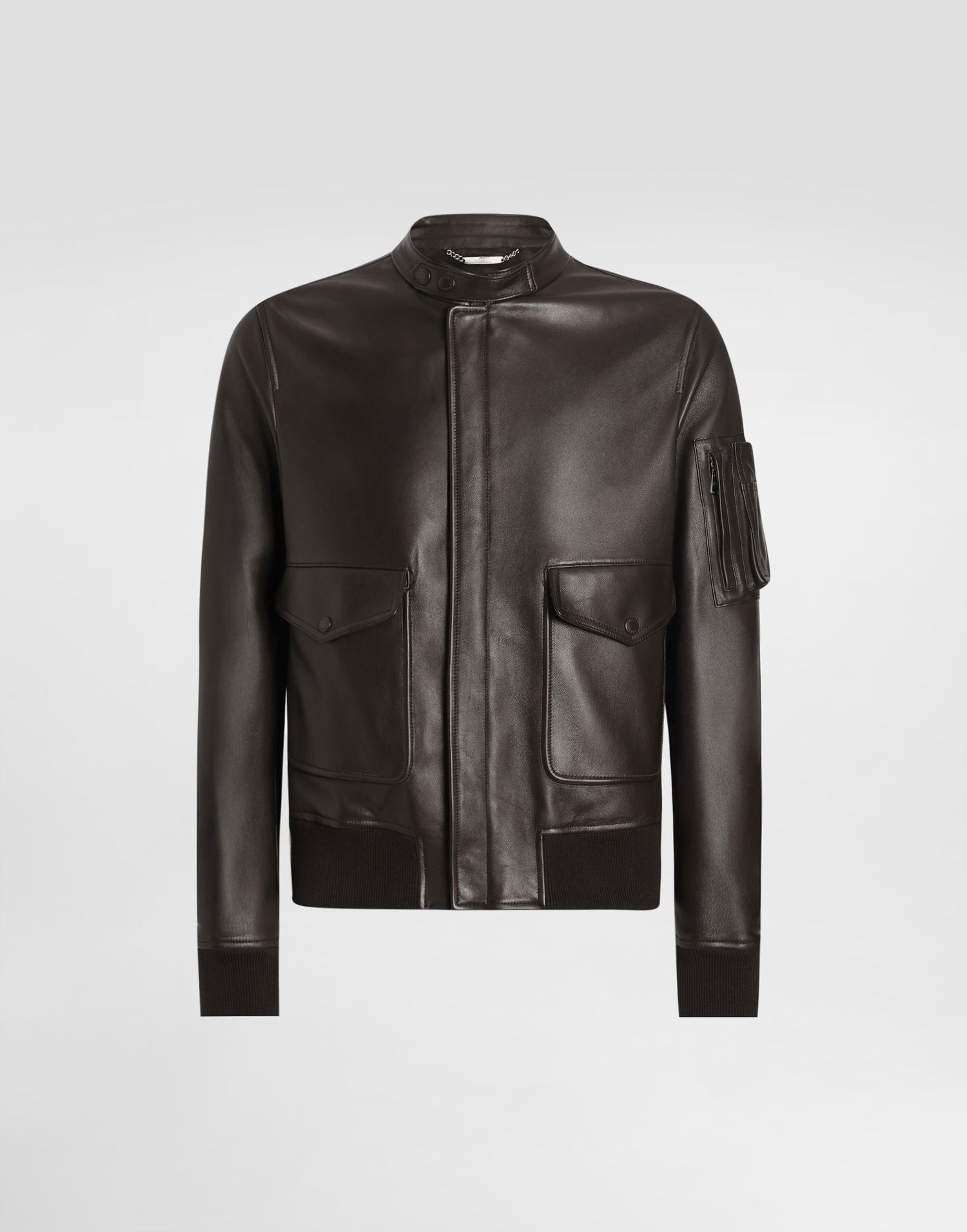 Яке бомбър Dolce & Gabbana Dolce & Gabbana Lambskin Bomber Jacket Кафяво | G9BPALHULW9M1213, 0