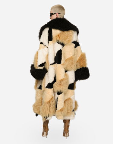 Палта Dolce & Gabbana Long Patchwork Sheepskin Coat Многоцветен | F0V9GFGDBWXS9000, 2
