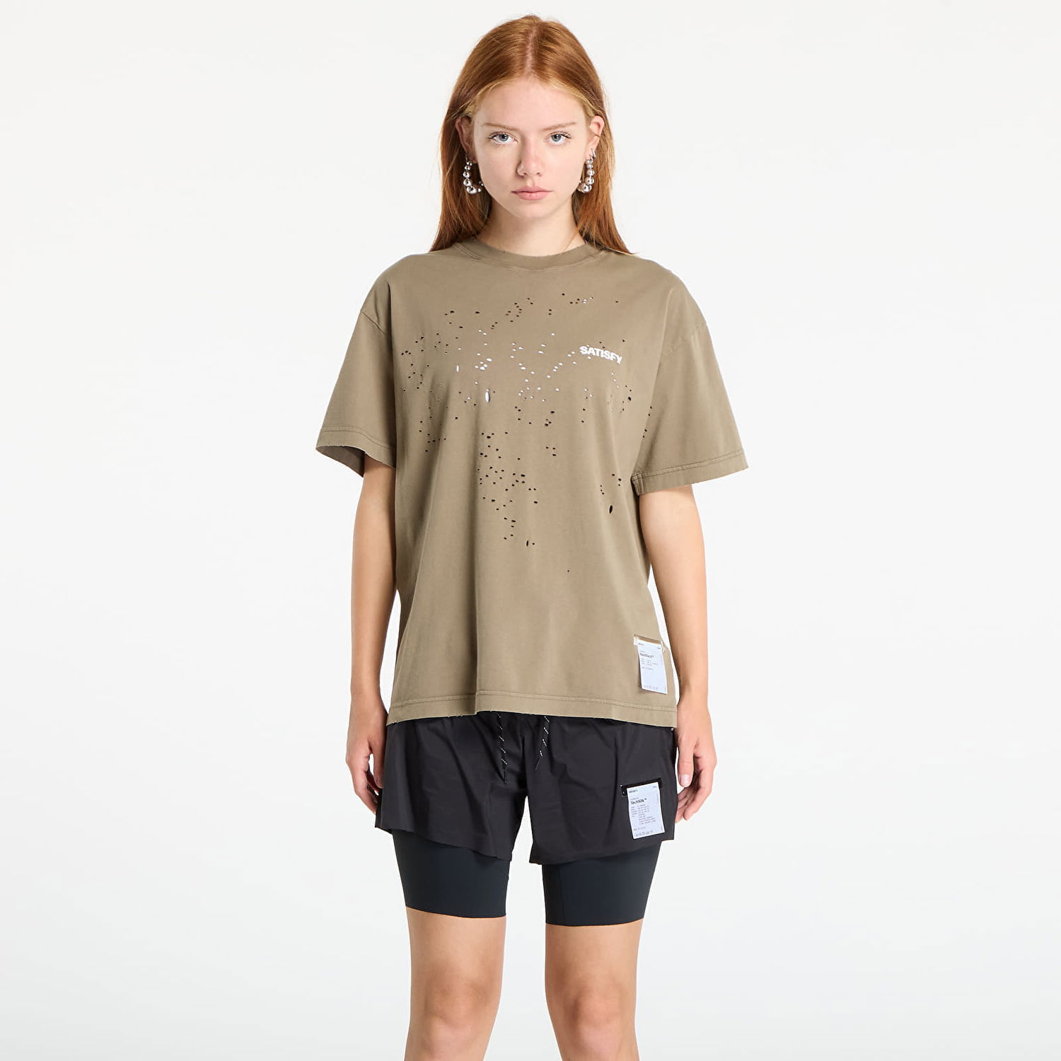 Тениска Satisfy Satisfy MothTech T-Shirt Aged Falcon Кафяво | 11006-AFA-SAB2, 0