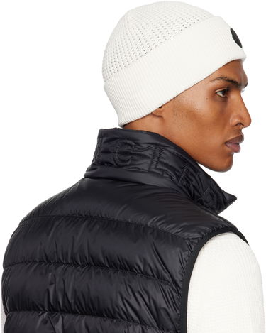 Шапка Moncler Moncler Logo Cotton Beanie Бяло | K20913B00032M1367, 2