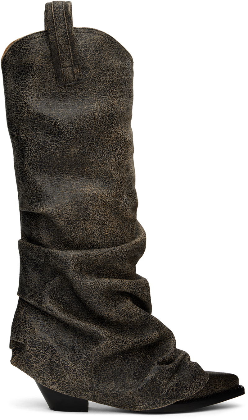 Облекло R13 R13 Mid Cowboy Sleeve Boots Кафяво | R13S0107-S131A, 0