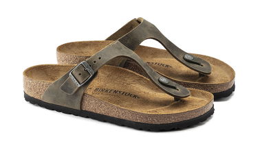 Кецове и обувки Birkenstock Gizeh FL Faded Khaki Narrow Fit Кафяво | 1019383, 7