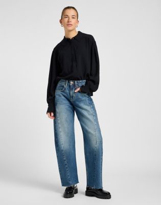 Риза Lee Regular Statement Collar Shirt Unionall Черно | 112371292, 1