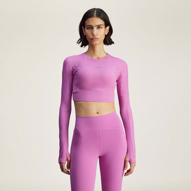 adidas by Stella McCartney TrueStrength Cropped Yoga Long Sleeve Top