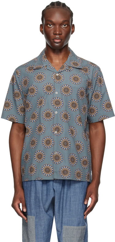 Риза Universal Works Universal Works Camp Print Shirt Синьо | P3061, 0