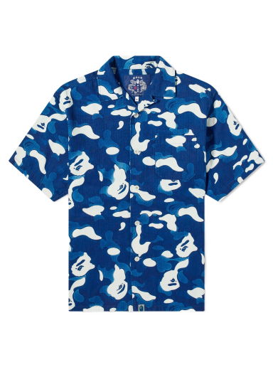 A Bathing Ape Abc Camo Vacation Shirt Indigo