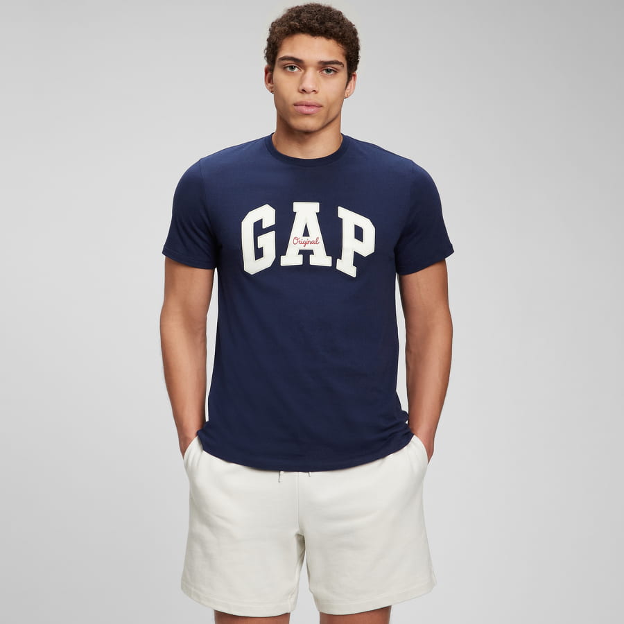 Тениска GAP Logo Original Arch Tee Тъмно синьо | 471777-09, 0