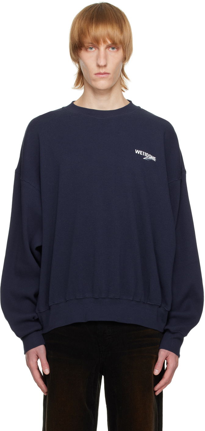 Пуловер We11done Designer Basic Sweatshirt Синьо | WD-TS3-22-798-U-NV, 0