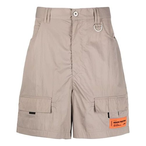 Къси панталони HERON PRESTON Heron Preston SS21 Spray Cotton Cargo Shorts Бежово | HMCB005R21FAB0016100
