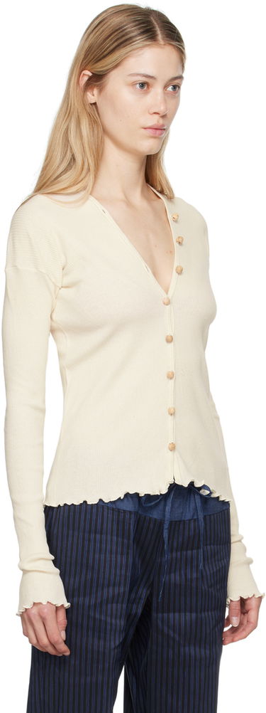 Пуловер Baserange Baserange Women's Fitted Knit Cardigan Бежово | TOTVC-RC-AU24, 1
