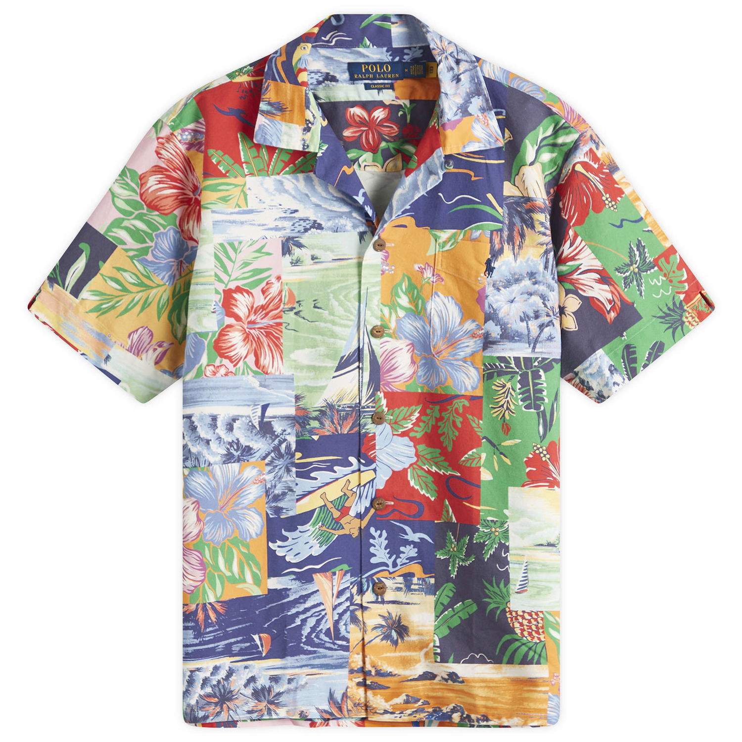 Риза Polo by Ralph Lauren Ralph Lauren Patchwork Beach Vacation Shirt Многоцветен | 710964762001, 1