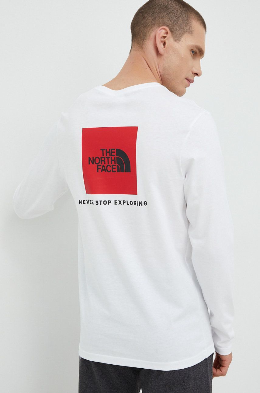 Тениска The North Face Red Box Long Sleeve Tee Бяло | NF0A493LLA91, 0