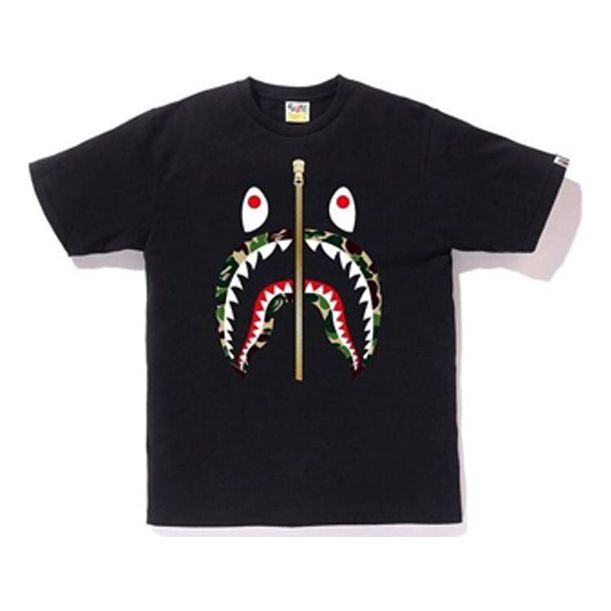 Тениска BAPE Bathing Ape Shark Face Half Zip T-Shirt Черно | BAPE19SS-007, 0