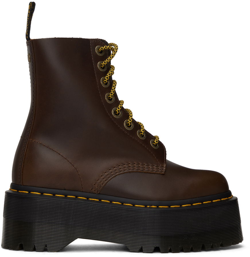 Кецове и обувки Dr. Martens 1460 Pascal Max Leather Platform Boots Brown Кафяво | 31102201, 0