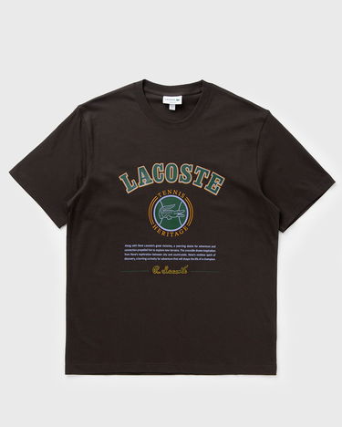 Тениска Lacoste Short Sleeve Crew Neck T-Shirt Tennis Heritage Кафяво | TH5910-SKB, 2