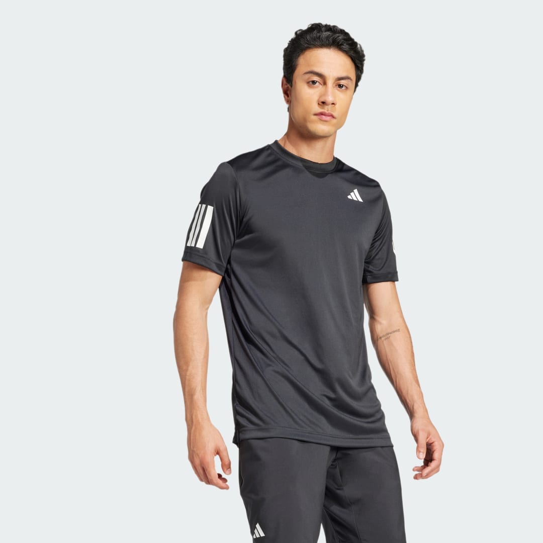 Тениска adidas Performance Climacool 3-Stripes Tennis T-Shirt Черно | JG0978, 1