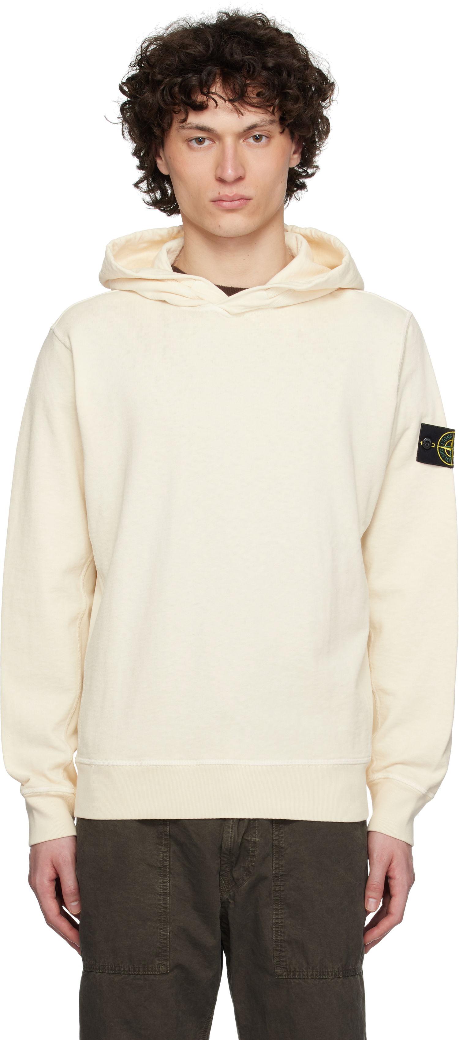 Суитчър Stone Island Stone Island Malfilé Fleece Hoodie Бежово | K1S15 6100037 S0060, 0