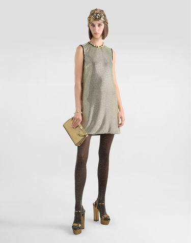 Pокля Dolce & Gabbana Crystal Mesh Dress Металик | F6TJMZFLSK3S0997, 1