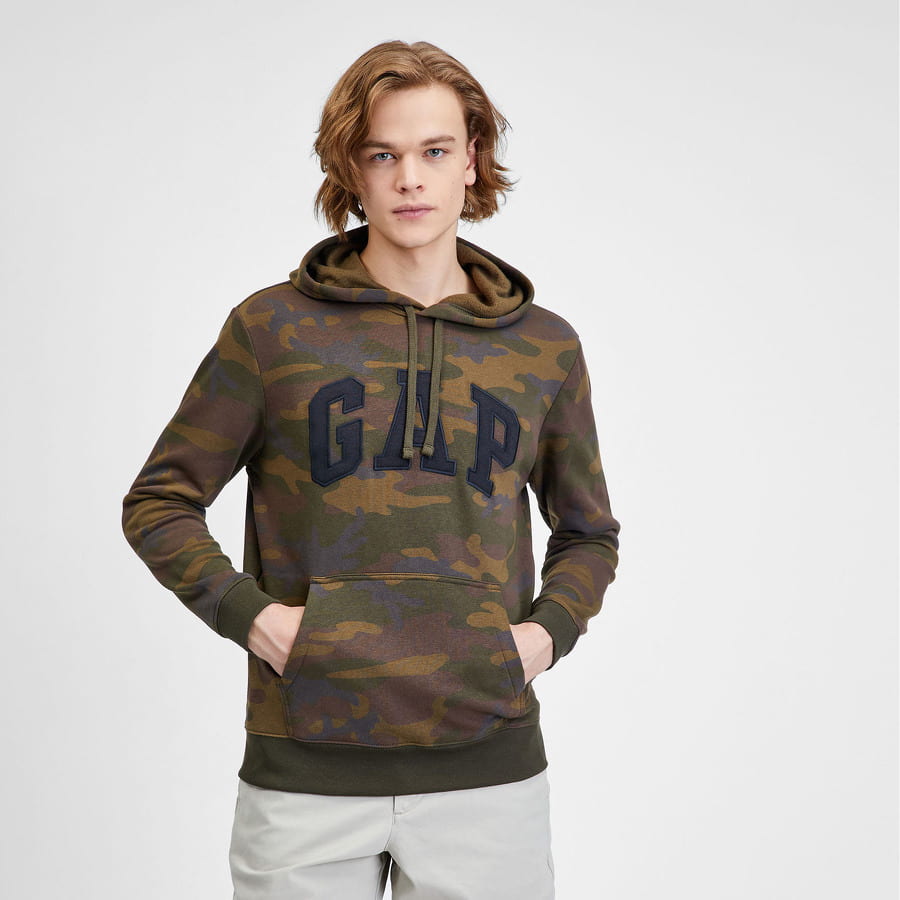 Суитчър GAP Printed Heritage Logo Hoodie Кафяво | 804039-00, 0
