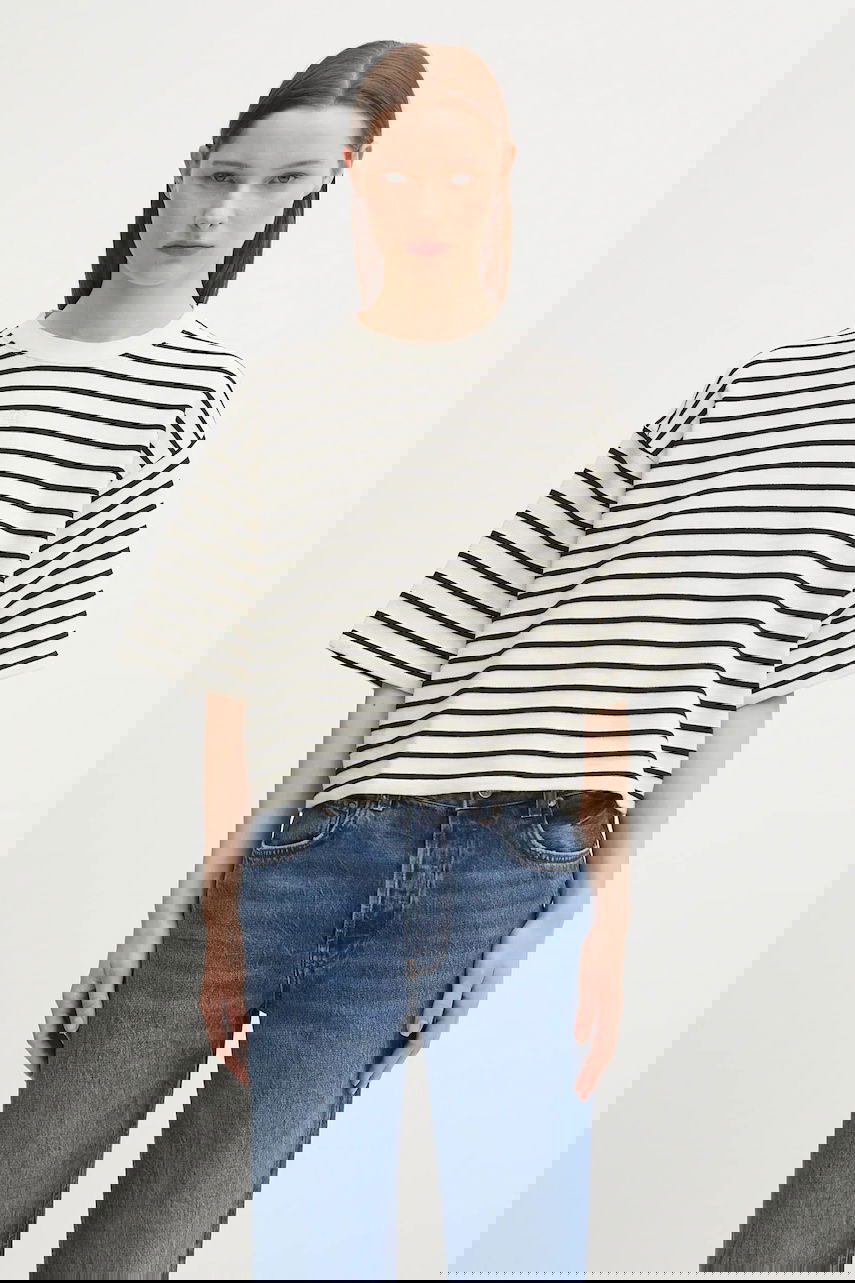 Тениска Anine Bing Myers Cropped Striped T-Shirt Многоцветен | A.08.11431, 0