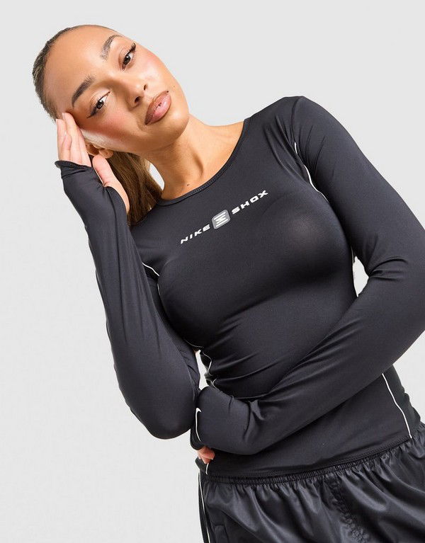 Тениска Nike Long Sleeve Thumbhole Top Nsw Shox Черно | IH0263-010