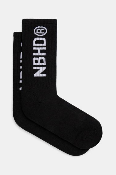 Чорапи Neighborhood Logo Socks Черно | 242WINH.UWM02, 0