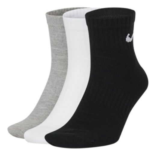 Чорапи Nike Solid Color Logo Casual Sports Training Mid Tops Socks - 3 Pairs Сиво | SX7677-901, 0