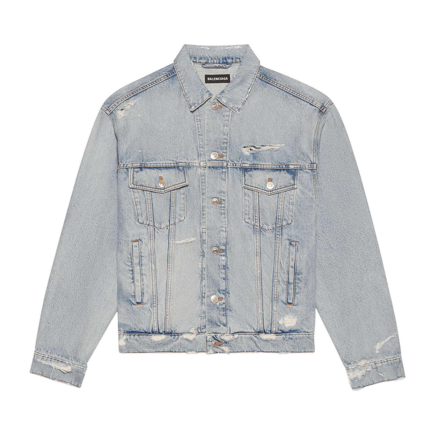 Яке Balenciaga Large Fit Denim Jacket Синьо | 664329 TBP48 8961, 0