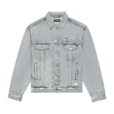 Яке Balenciaga Large Fit Denim Jacket Синьо | 664329 TBP48 8961, 0