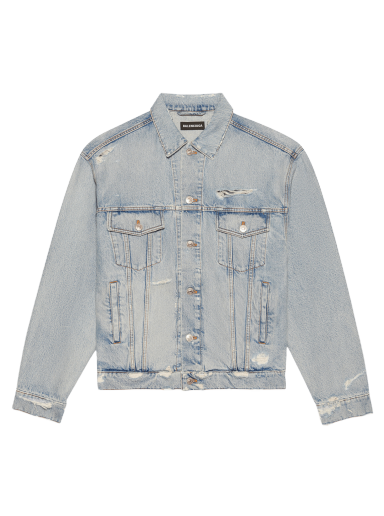 Яке Balenciaga Large Fit Denim Jacket Синьо | 664329 TBP48 8961