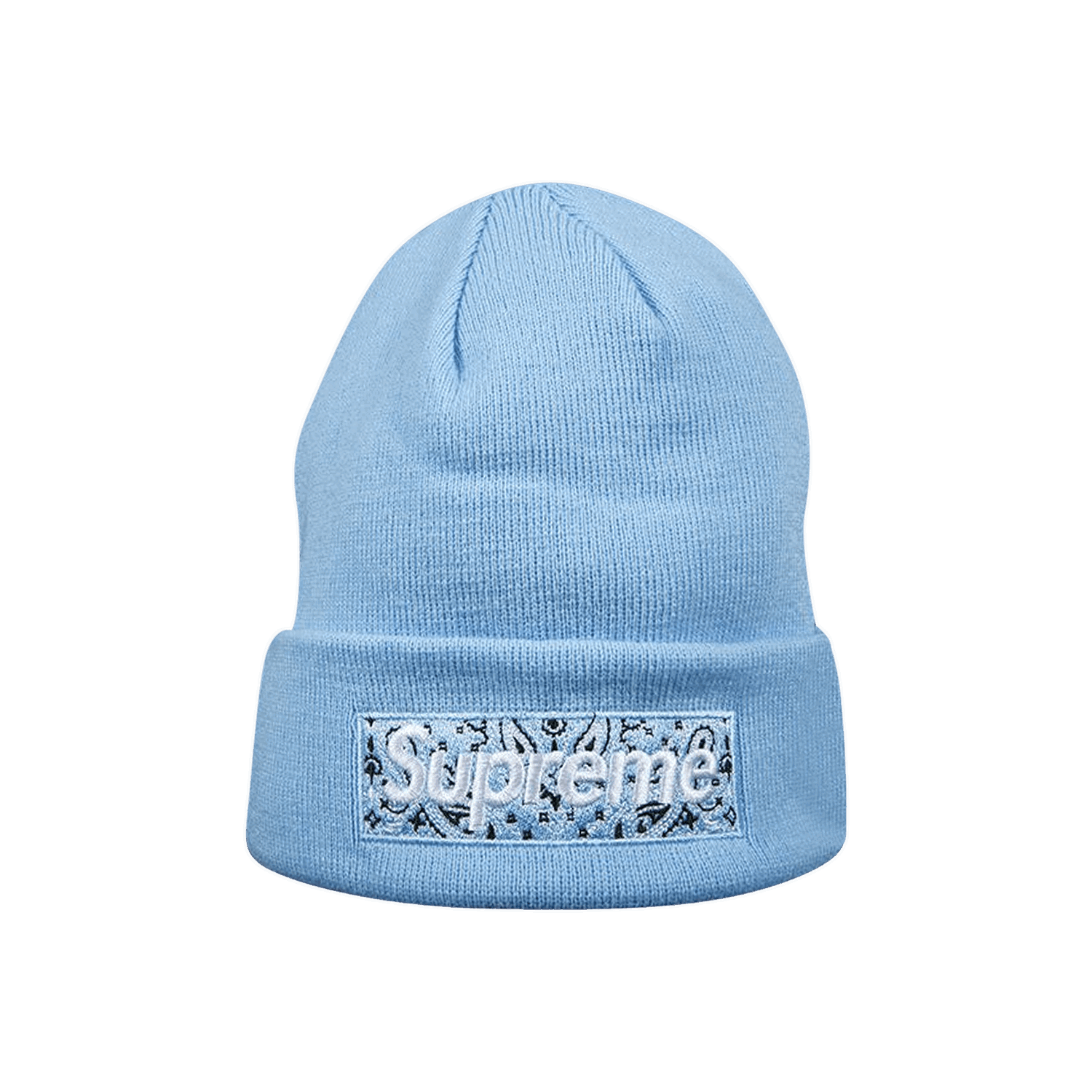 Шапка Supreme New Era x Box Logo Beanie Синьо | FW19BN4 LIGHT BLUE, 0