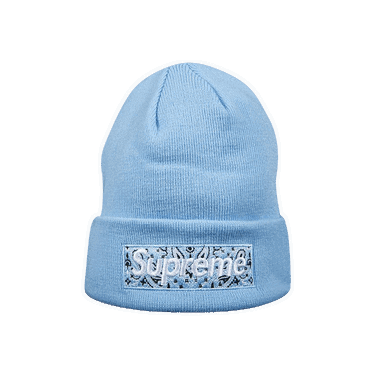 Шапка Supreme New Era x Box Logo Beanie Синьо | FW19BN4 LIGHT BLUE, 0