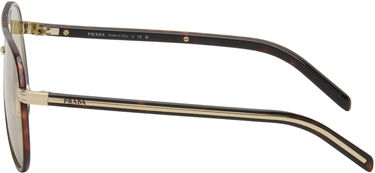 Слънчеви очила Prada Iconic Metal Plaque Tortoiseshell Aviator Sunglasses Кафяво | 0PR B57S 21E10R59 8056262504444, 2