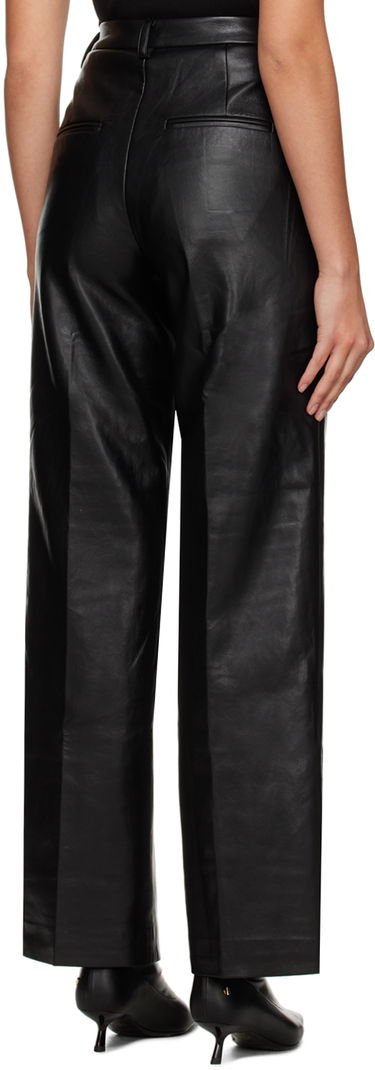 Панталони Anine Bing Faux Leather High-Waisted Pants Черно | A-03-3334-000B, 2