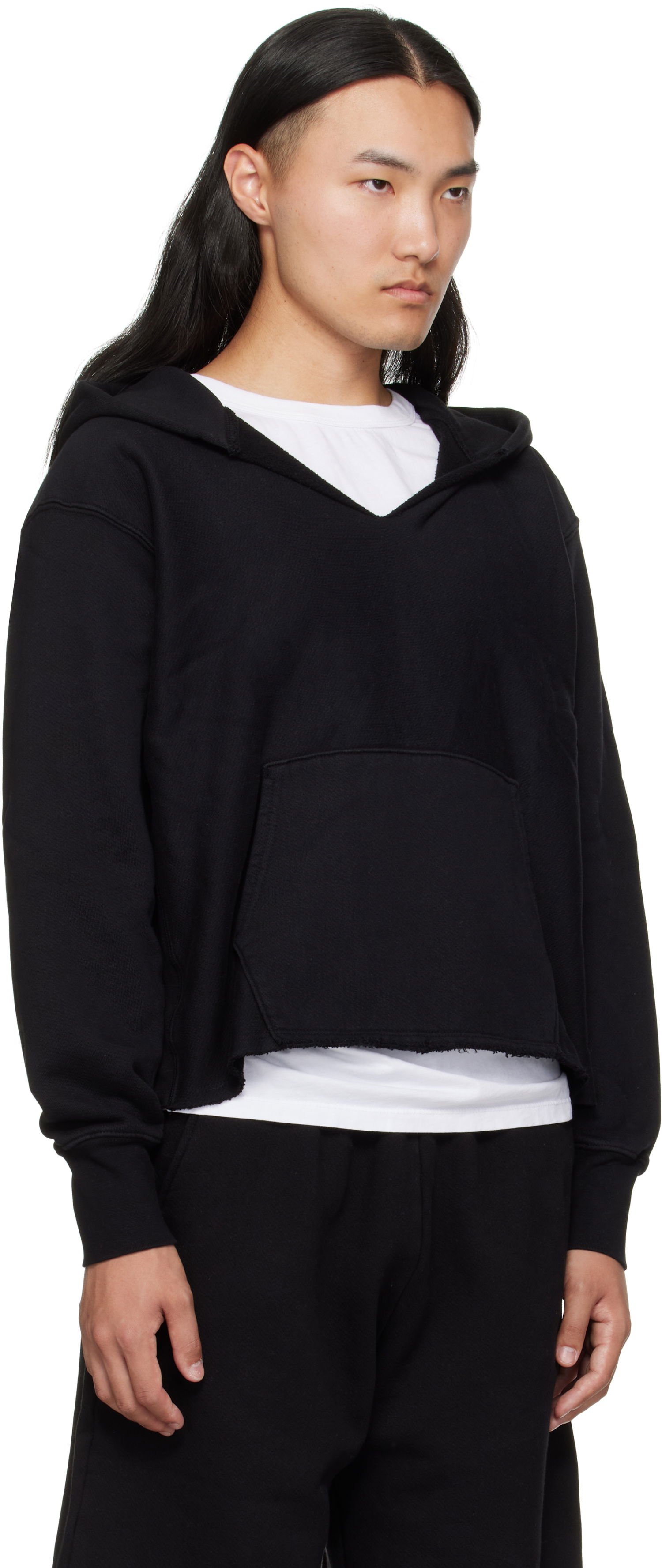 Суитчър LES TIEN Heavyweight Cropped Hoodie Кафяво | CF-1091, 1