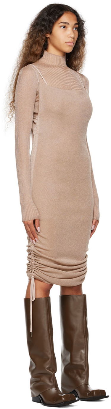 Pокля Dion Lee Dion Lee Drape Mini Dress Бежово | A7620P22, 1