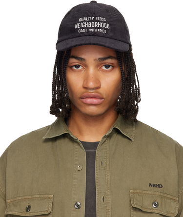 Шапка с козирка Neighborhood Neighborhood Corduroy Dad Cap Черно | 252YGNH-HT02, 0