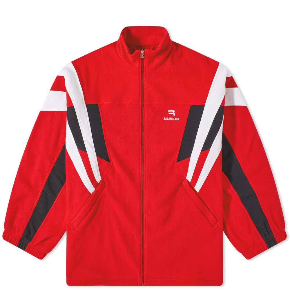 Суитчър Balenciaga Logo Oversized Track Jacket Червено | 675272-TJQ32-6400, 0