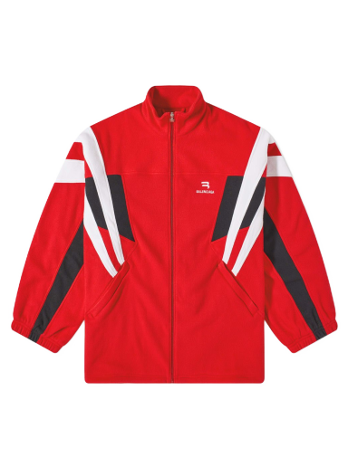 Суитчър Balenciaga Logo Oversized Track Jacket Червено | 675272-TJQ32-6400