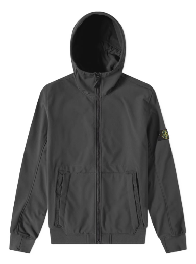 Ветровка Stone Island Soft-Shell Hooded Jacket Черно | 7715Q0122-V0029