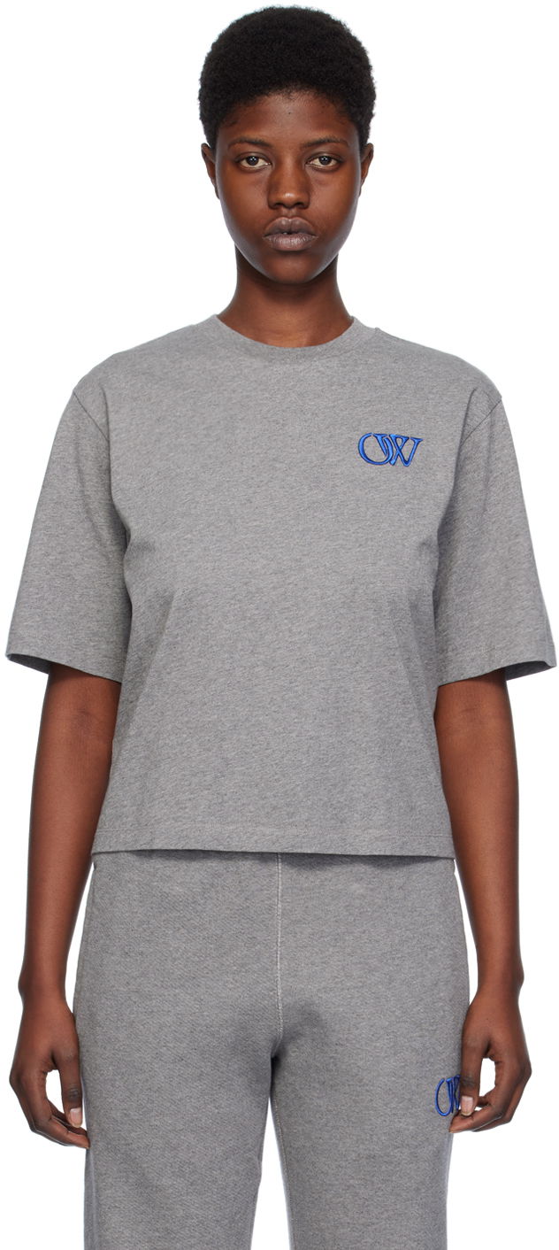 Тениска Off-White Ow Basic T-Shirt Сиво | OWAA124S24JER0060846, 0
