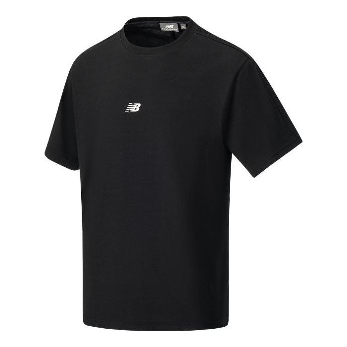 Тениска New Balance Athletics Logo-Print T-Shirt Черно | 5ED24491-BK