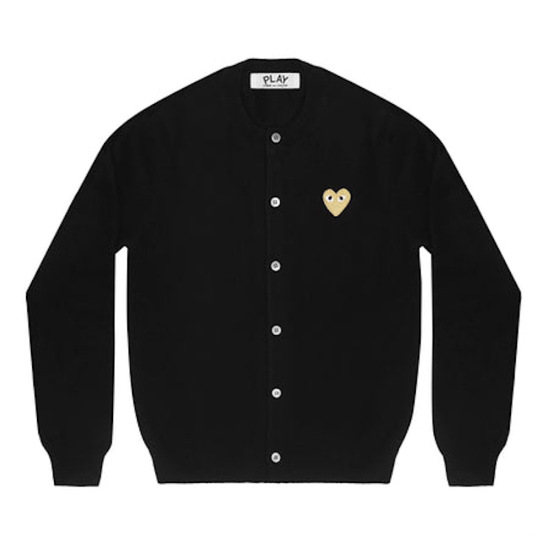 Пуловер Comme des Garçons Play Heart Knit Cardigan Черно | AZ-N049-051-1