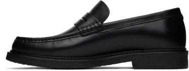 Кецове и обувки BOSS BOSS Polished Leather Loafers Черно | 50536162, 2