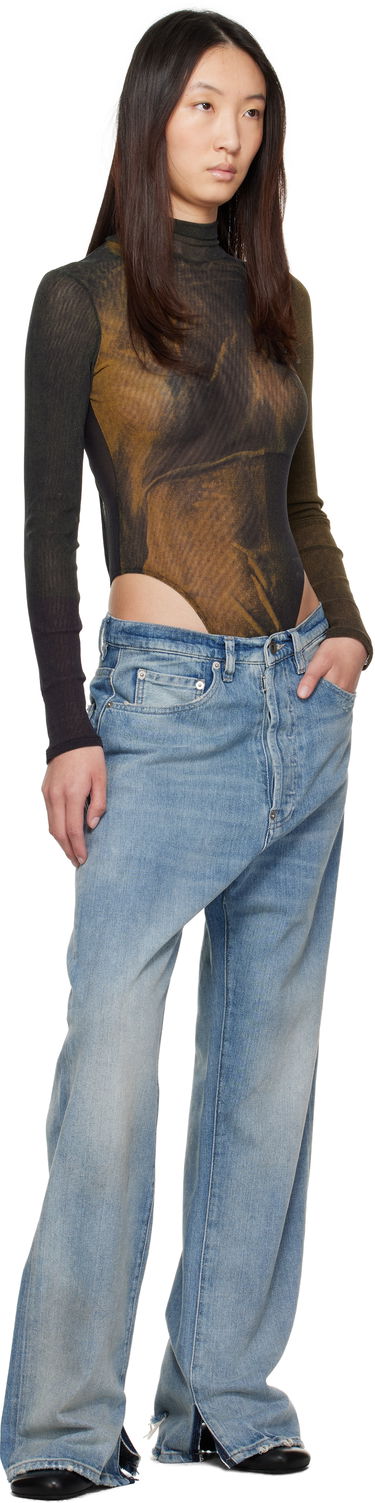боди Jean Paul Gaultier Jean Paul Gaultier Printed High Neck Bodysuit Кафяво | 25/03-W-TO334-M004P-4812, 4