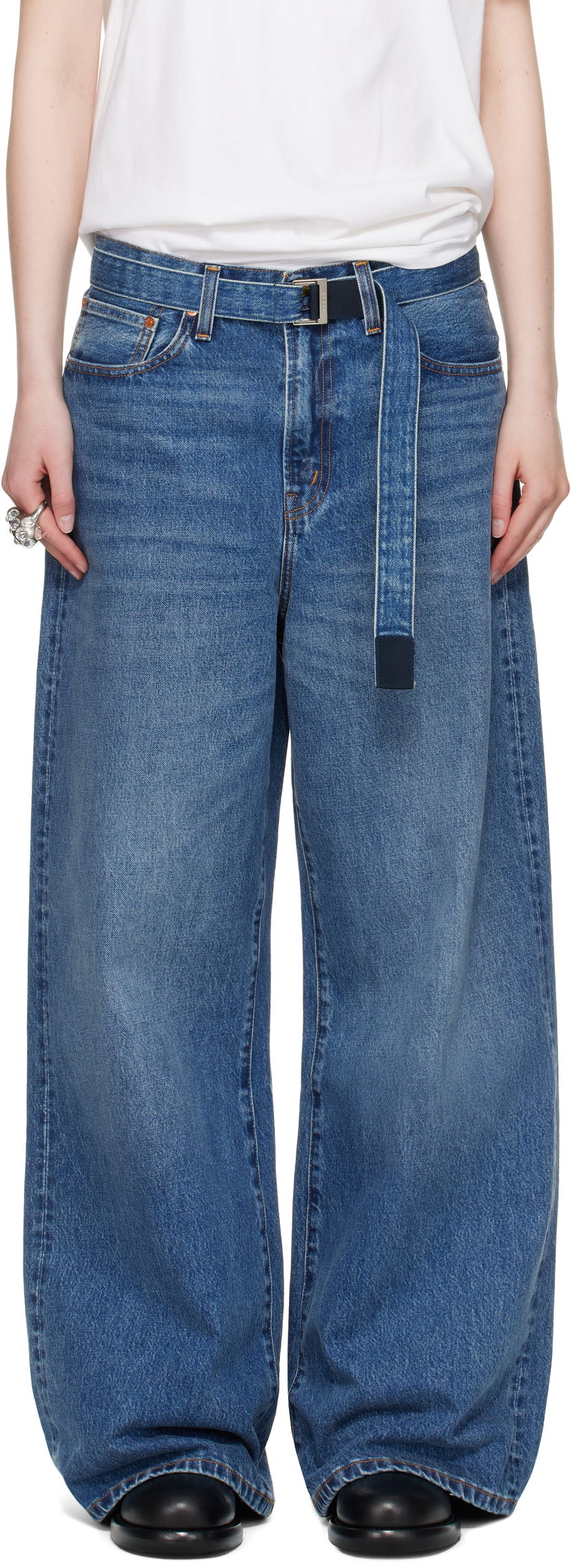 Дънки sacai Levi's Edition Wide-Leg Jeans by Sacai Синьо | 25-0962S
