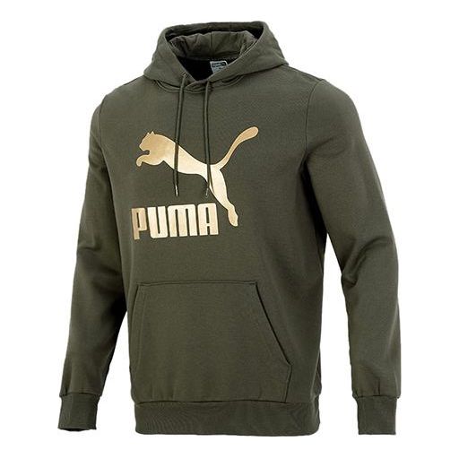 Суитчър Puma Classics Bronzing Logo Hoodie Зелено | 531370-44, 0