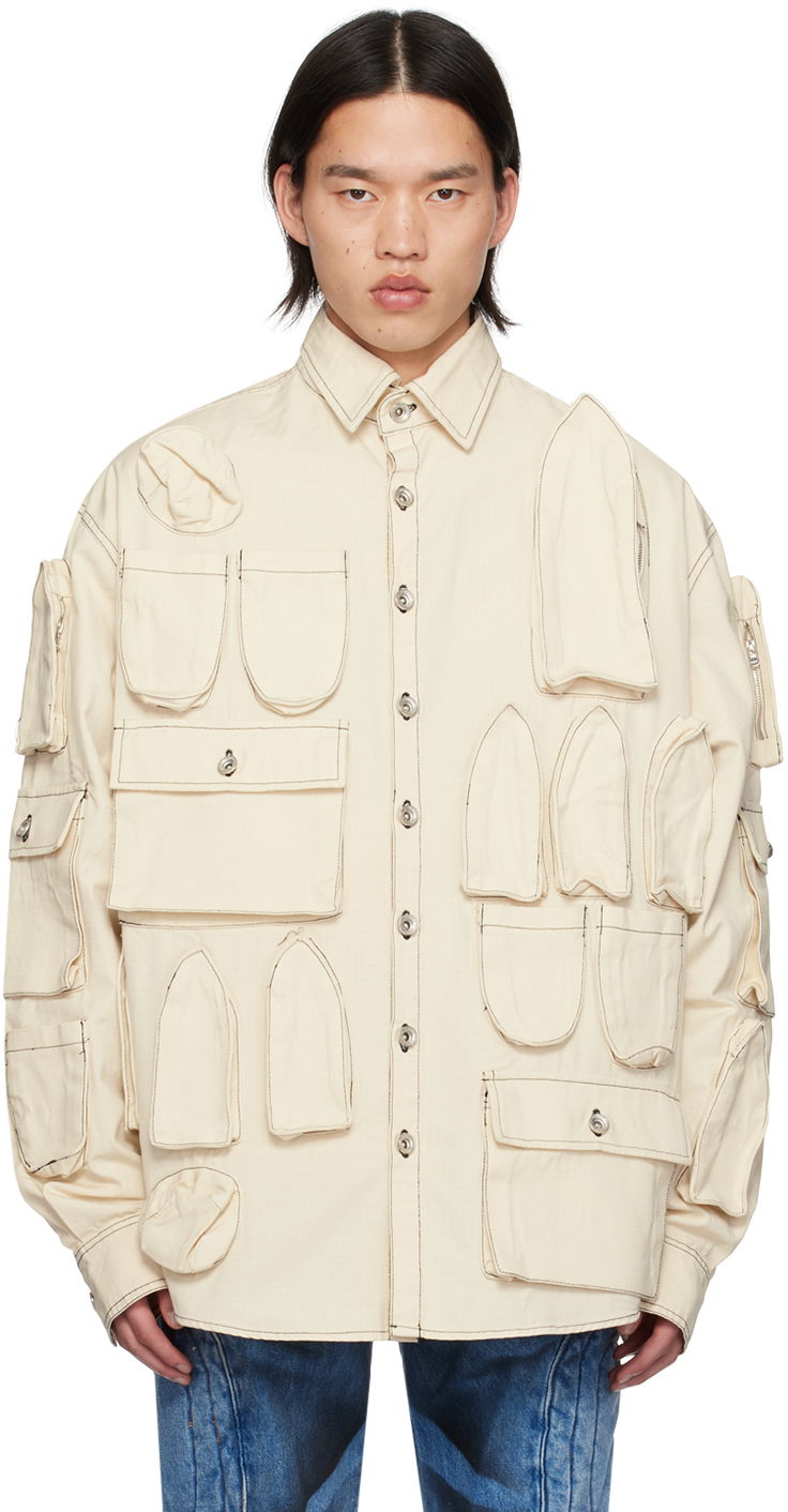 Палта Who Decides War Who Decides War Multi-Pocket Utility Coat Бежово | 1131160019SS24