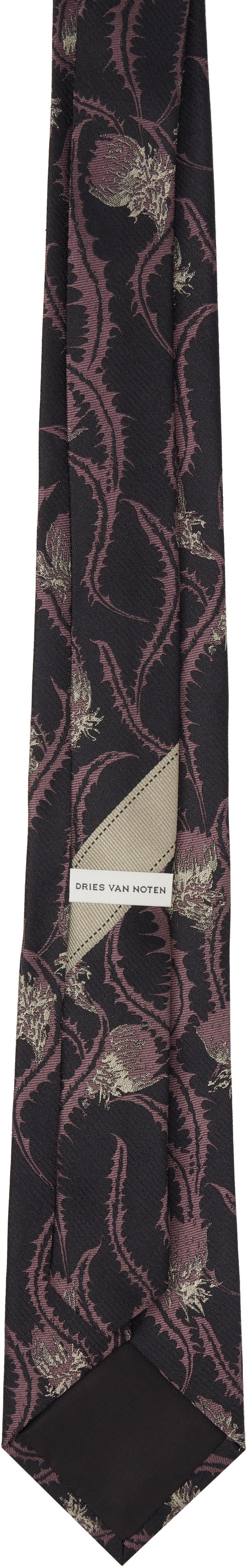 Колани Dries Van Noten Dries Van Noten Thistle Print Silk Tie Лилаво | 251-021602-1902, 1